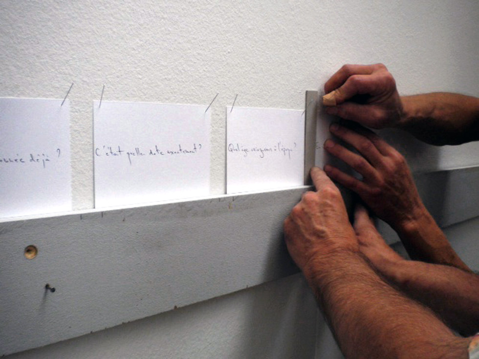 Installation d'Annie Zadek à la Kunsthalle de Göppingen, Allemagne